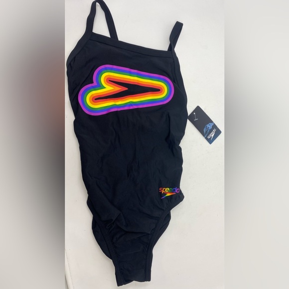 Speedo Women's Swimsuit One Piece PowerFlex Flyback Printed Adult Team Colors - Picture 4 of 5